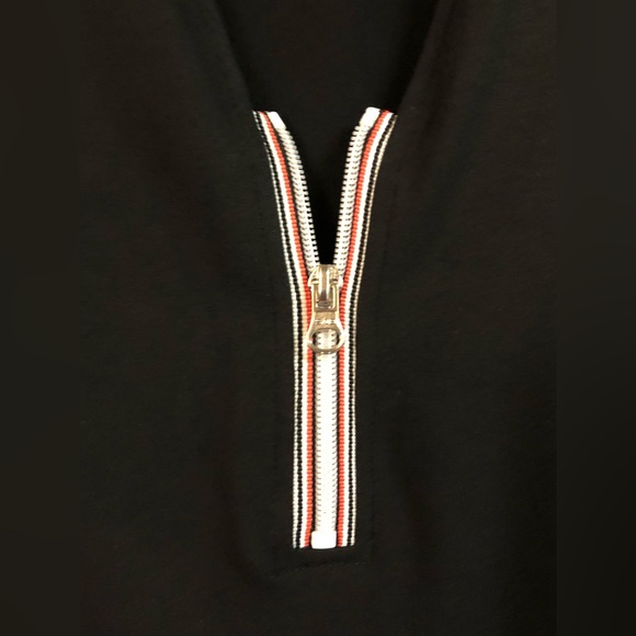 Black front zipper bodysuit NEW with tags by express. Snap closure sz large - Picture 10 of 14